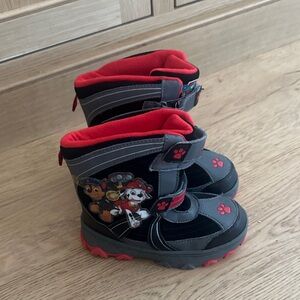 Kids Paw Patrol Winter Boots - Black and Red